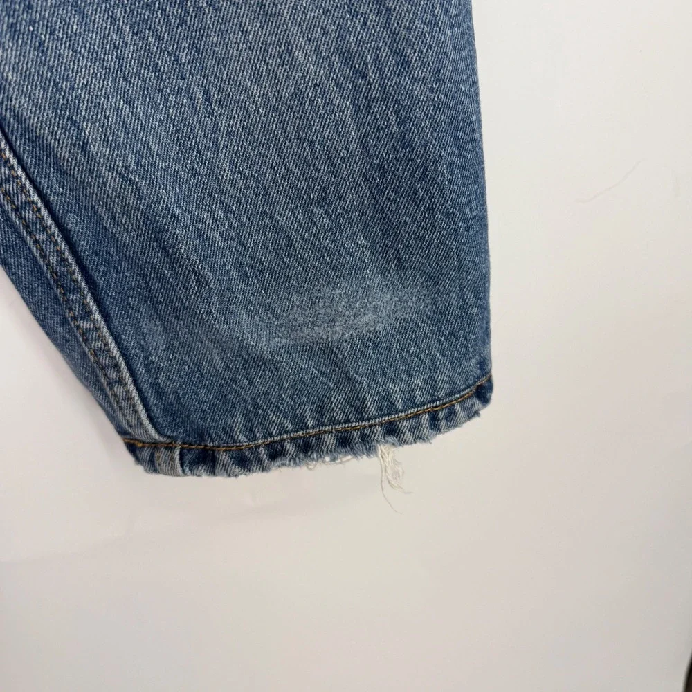 Levi's 505 Jeans 30x25 Cropped Straight Leg Light‎ Wash Red Tab Denim